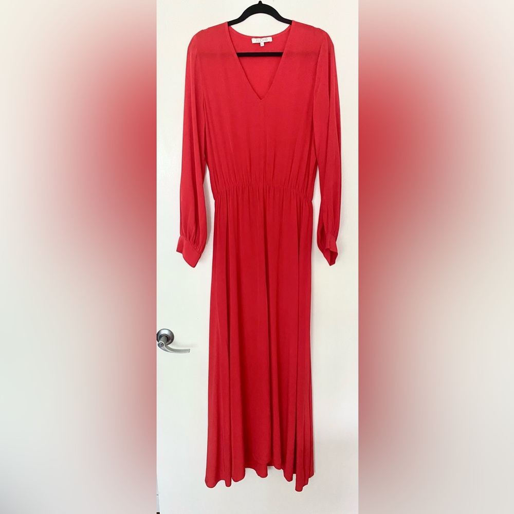 Alexis Red Maxi Silk Dress Sz L $495